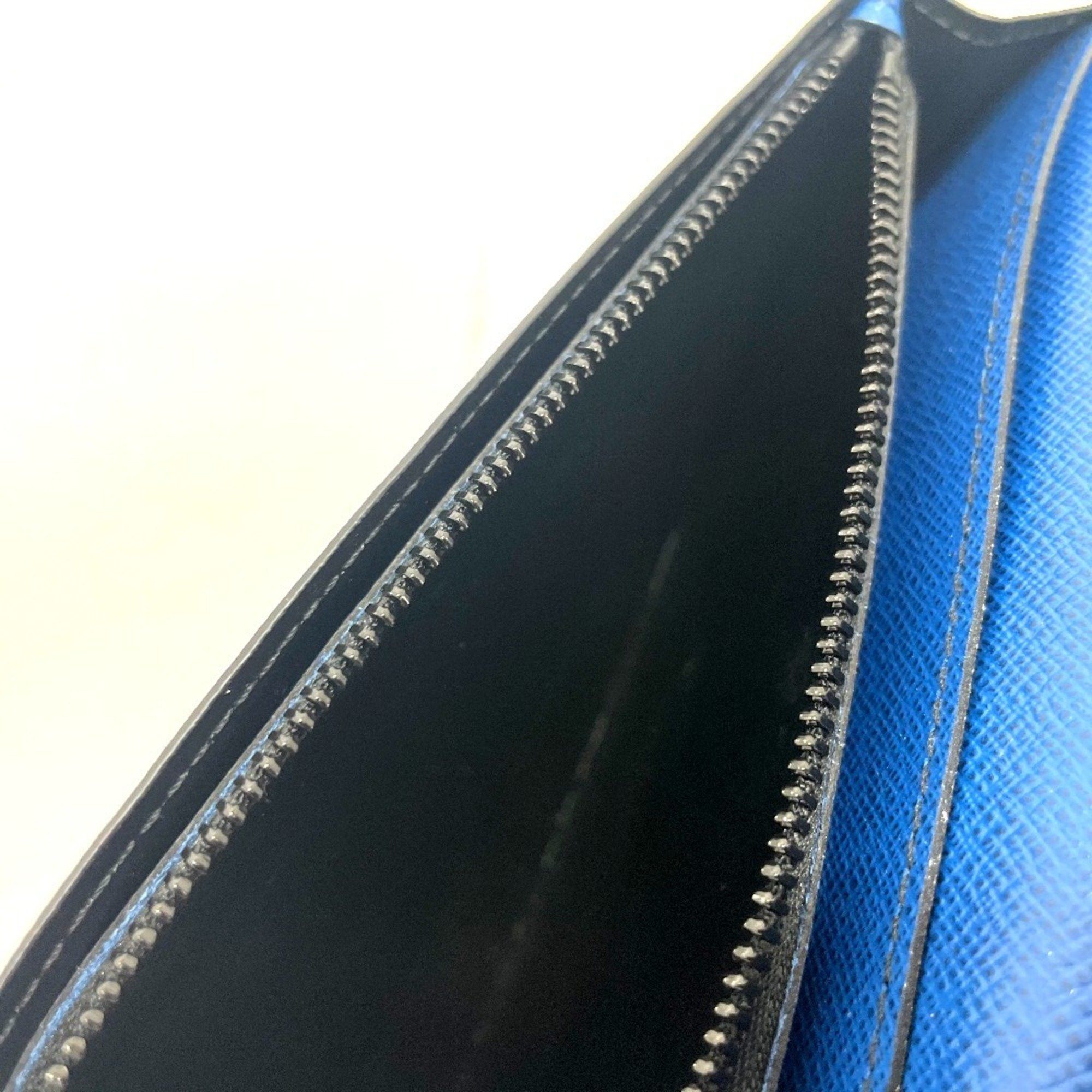 Louis Vuitton LOUIS VUITTON M68718 Epi Leather Portefeuille Brazza NM Bifold Long Wallet, Unisex, Blue x Red Green Size ONE SIZE - 11 Thumbnail