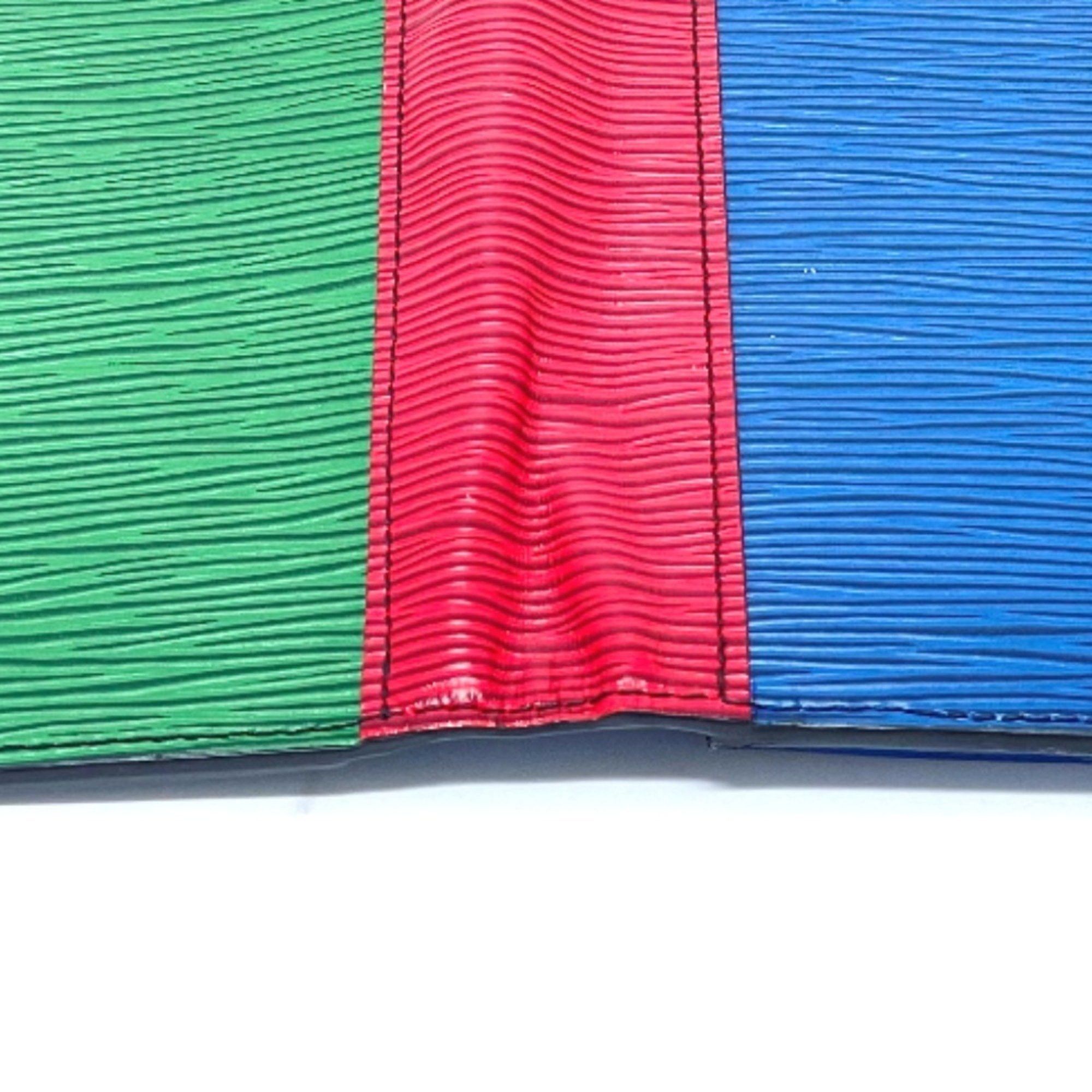 Louis Vuitton LOUIS VUITTON M68718 Epi Leather Portefeuille Brazza NM Bifold Long Wallet, Unisex, Blue x Red Green Size ONE SIZE - 13 Thumbnail