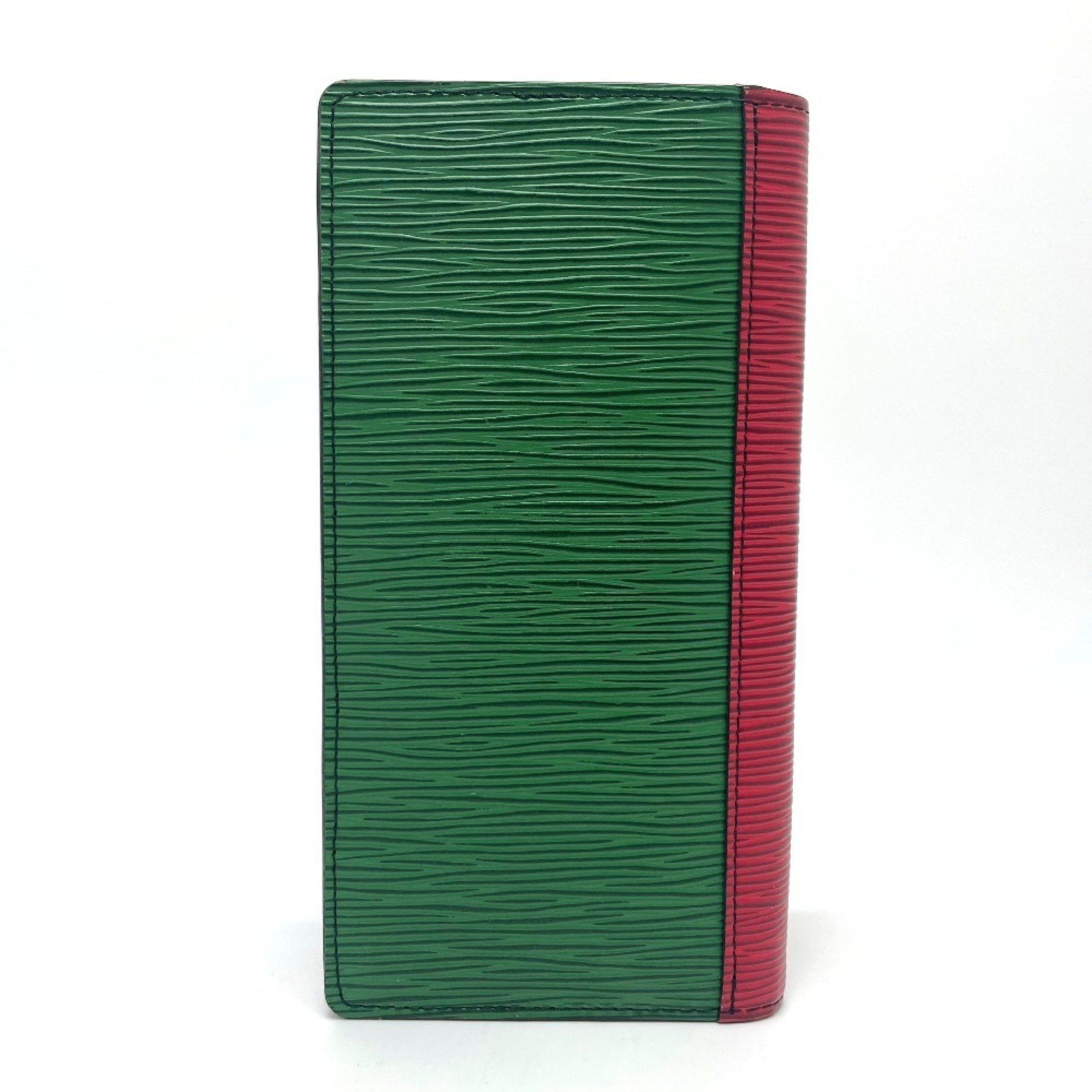 Louis Vuitton LOUIS VUITTON M68718 Epi Leather Portefeuille Brazza NM Bifold Long Wallet, Unisex, Blue x Red Green Size ONE SIZE - 3 Thumbnail