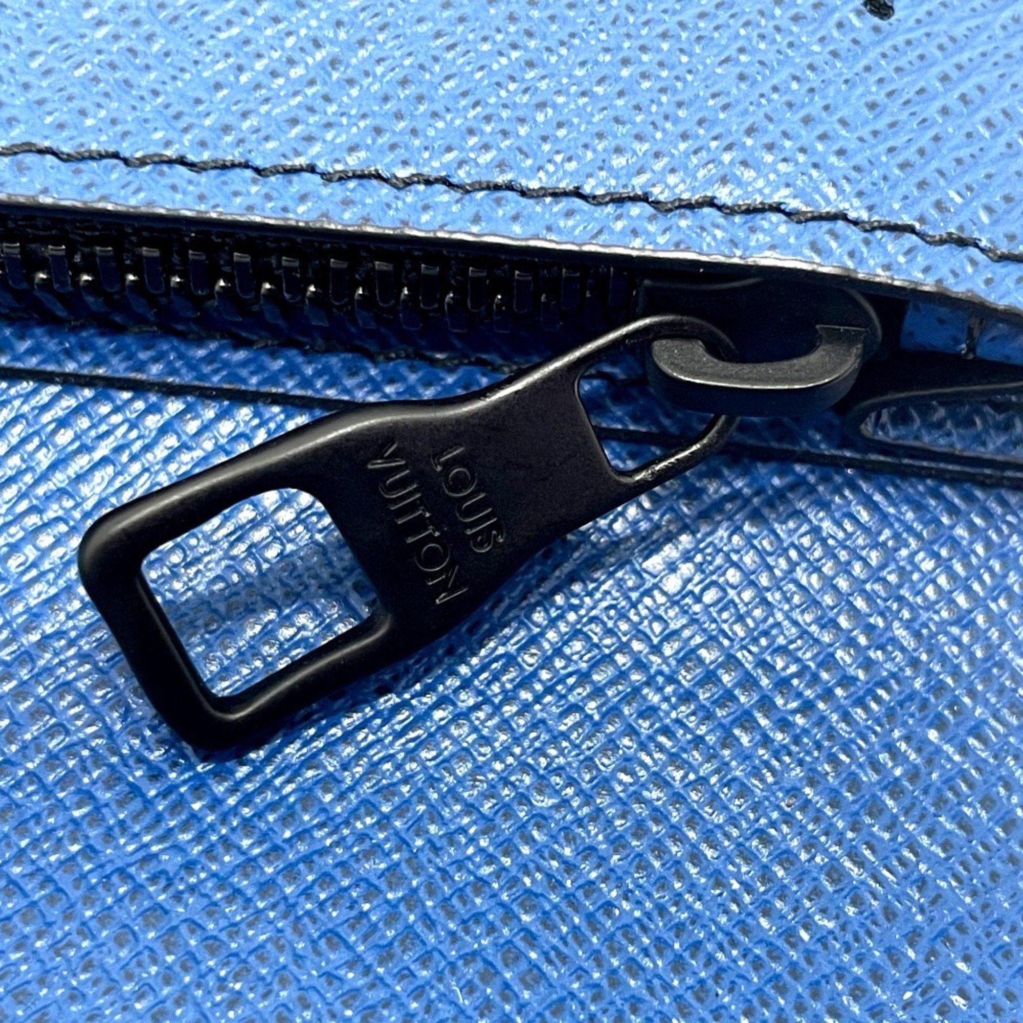 Louis Vuitton LOUIS VUITTON M68718 Epi Leather Portefeuille Brazza NM Bifold Long Wallet, Unisex, Blue x Red Green Size ONE SIZE - 10 Thumbnail