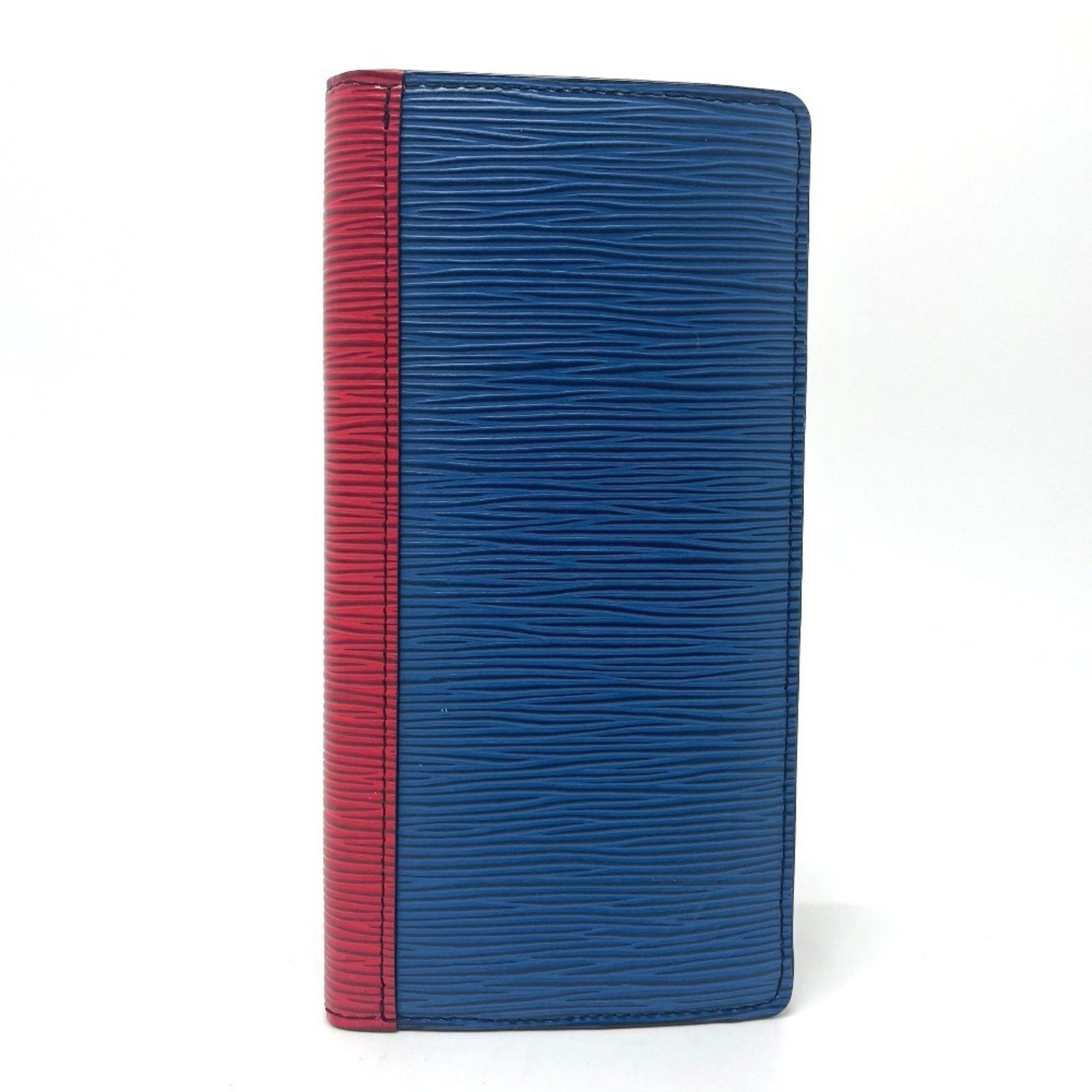 Louis Vuitton LOUIS VUITTON M68718 Epi Leather Portefeuille Brazza NM Bifold Long Wallet, Unisex, Blue x Red Green Size ONE SIZE - 2 Thumbnail