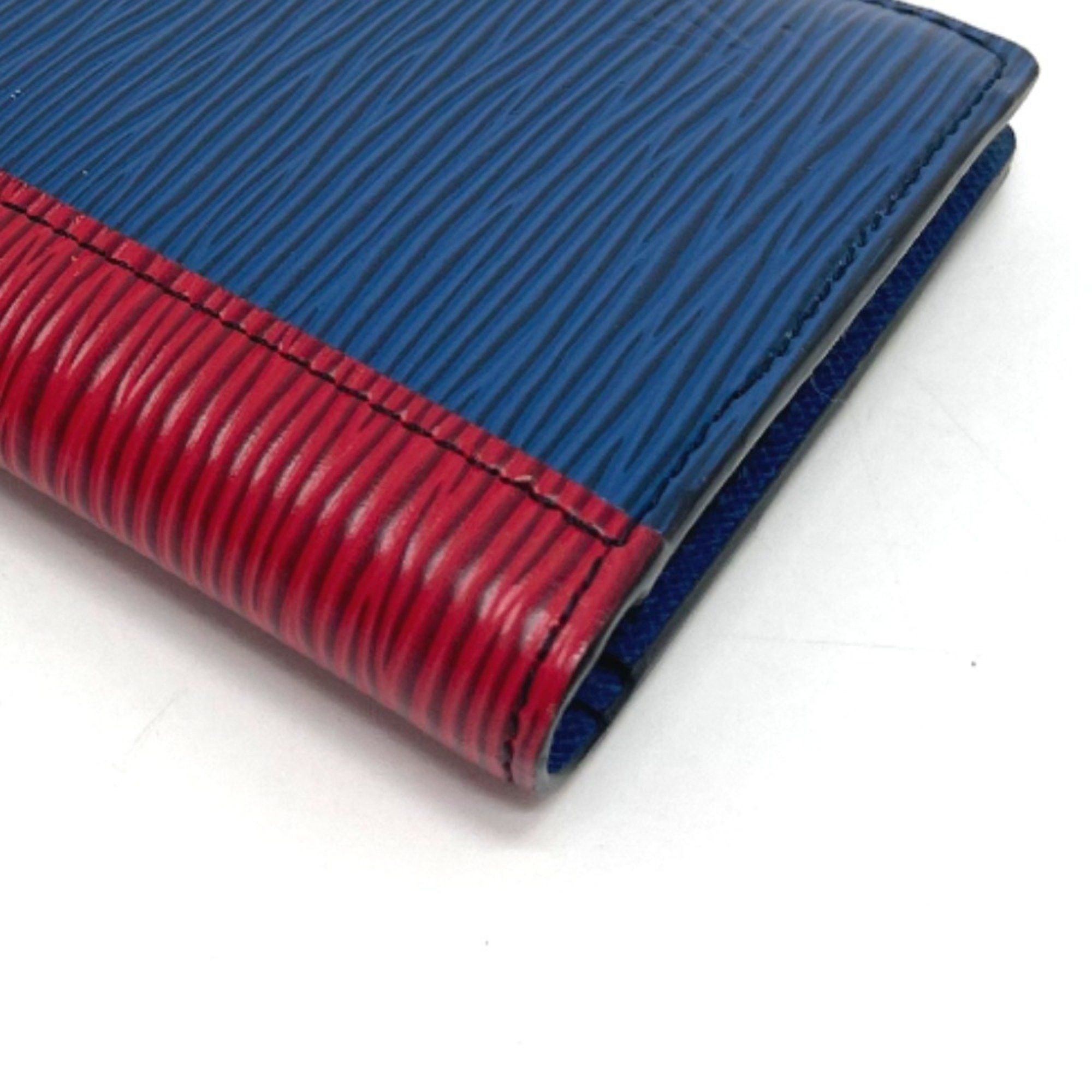 Louis Vuitton LOUIS VUITTON M68718 Epi Leather Portefeuille Brazza NM Bifold Long Wallet, Unisex, Blue x Red Green Size ONE SIZE - 4 Thumbnail