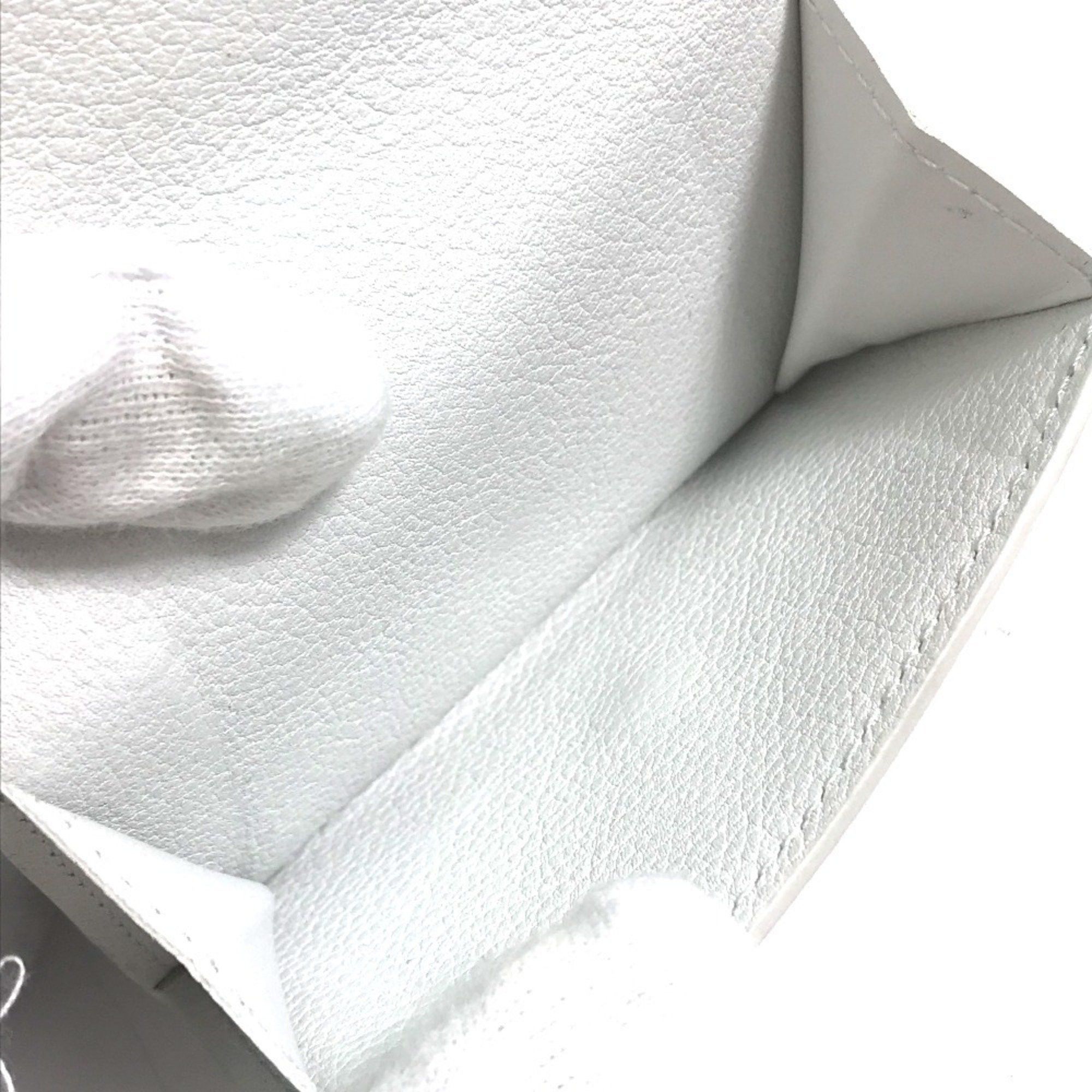 Louis Vuitton LOUIS VUITTON M68482 Portefeuille Lock Mini Compact Wallet, Tri-fold Leather, Women's, White Size ONE SIZE - 9 Thumbnail