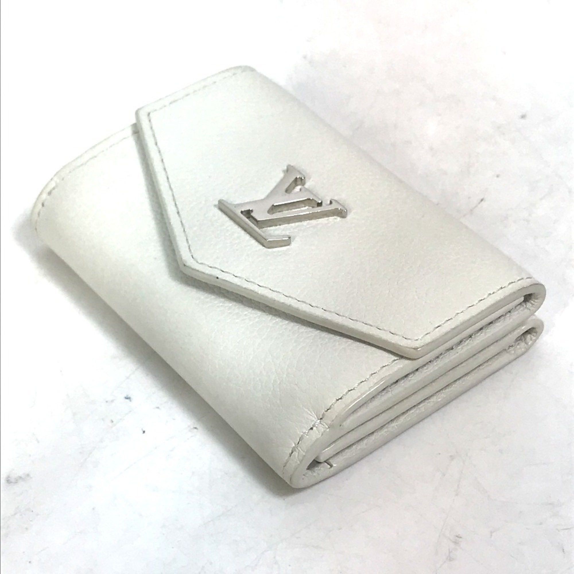 Louis Vuitton LOUIS VUITTON M68482 Portefeuille Lock Mini Compact Wallet, Tri-fold Leather, Women's, White Size ONE SIZE - 4 Thumbnail