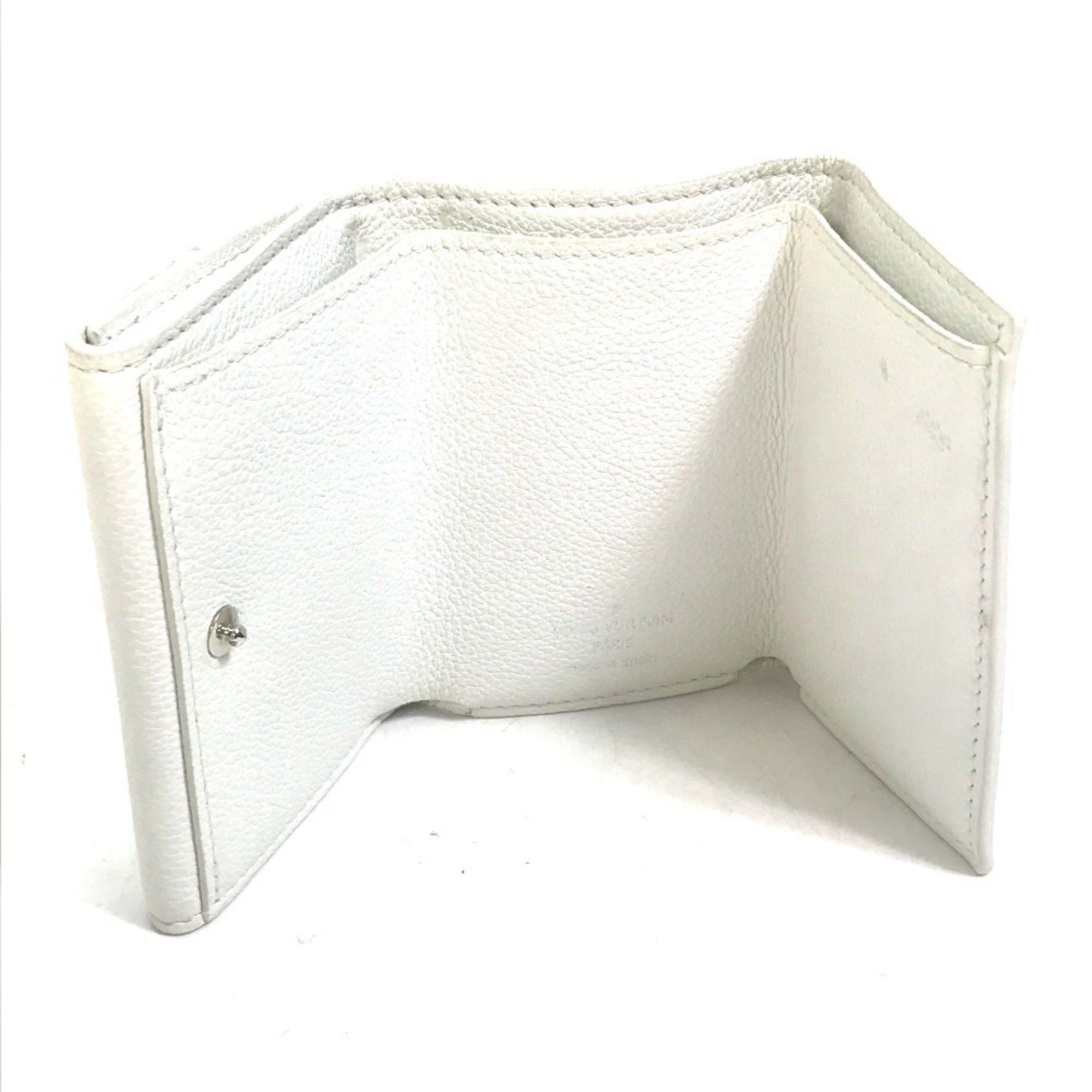 Louis Vuitton LOUIS VUITTON M68482 Portefeuille Lock Mini Compact Wallet, Tri-fold Leather, Women's, White Size ONE SIZE - 10 Thumbnail