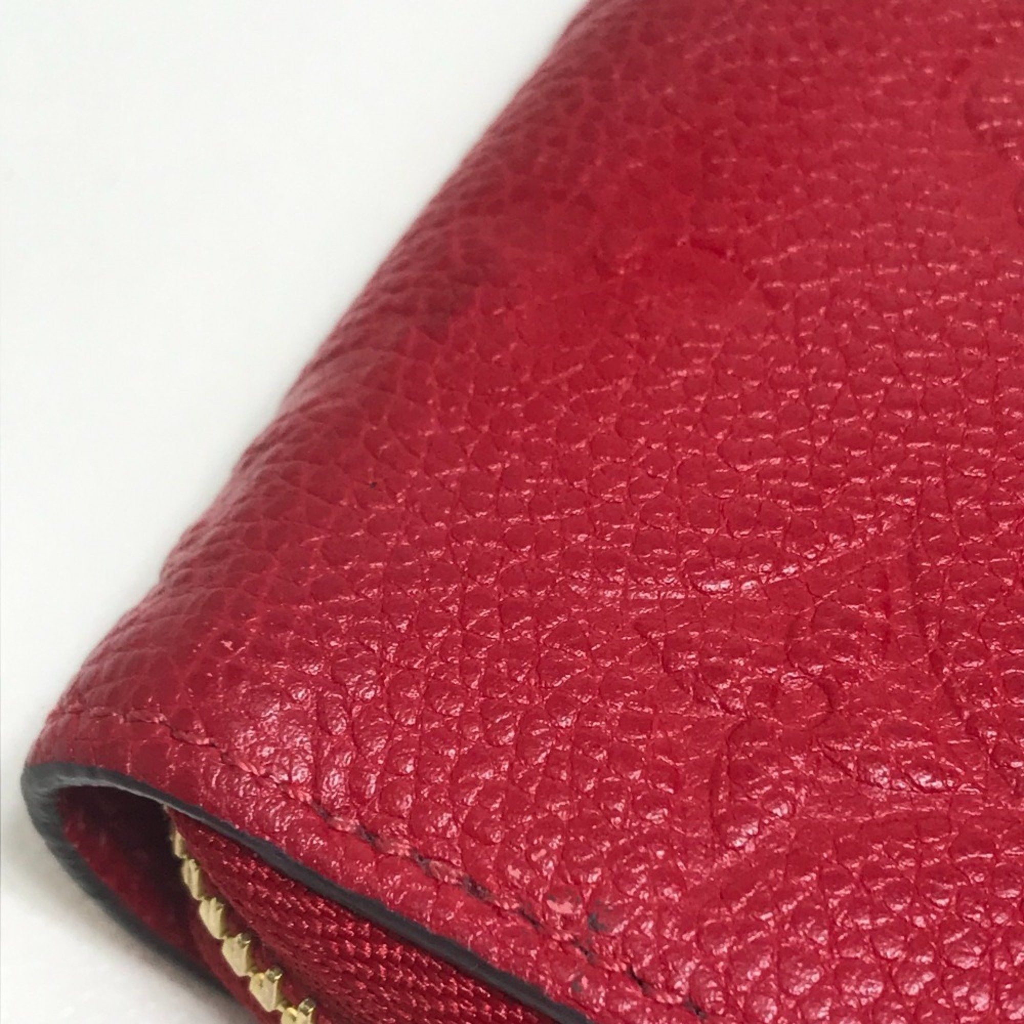 Louis Vuitton LOUIS VUITTON M68571 Monogram Empreinte Zippy Wallet, Leather, Women's, Cherry Berry Red Size ONE SIZE - 6 Thumbnail