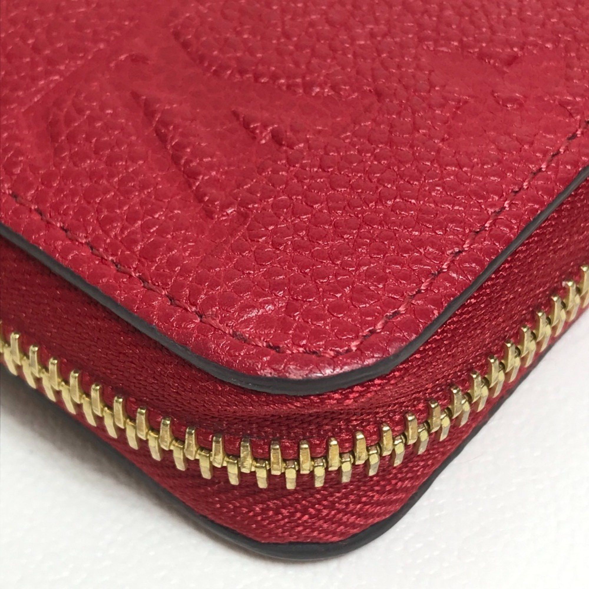 Louis Vuitton LOUIS VUITTON M68571 Monogram Empreinte Zippy Wallet, Leather, Women's, Cherry Berry Red Size ONE SIZE - 5 Thumbnail