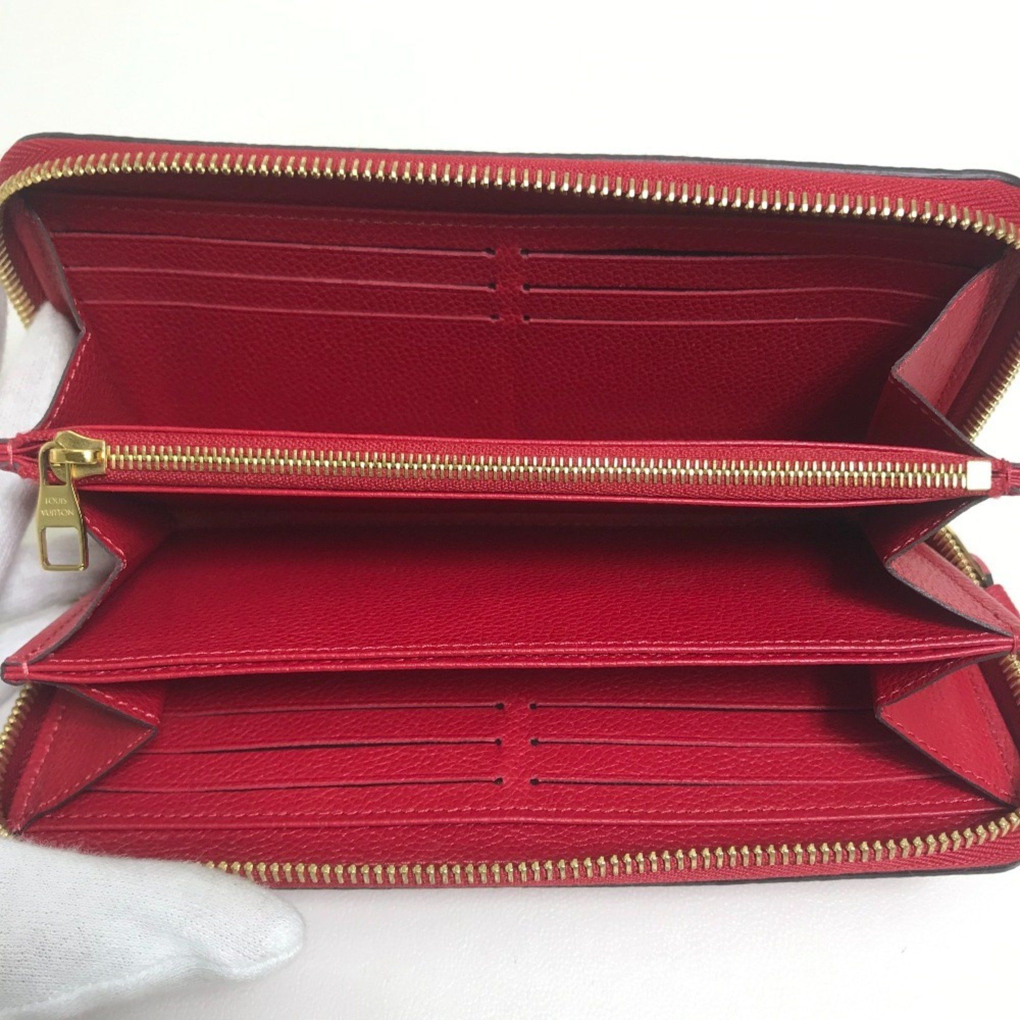 Louis Vuitton LOUIS VUITTON M68571 Monogram Empreinte Zippy Wallet, Leather, Women's, Cherry Berry Red Size ONE SIZE - 8 Thumbnail