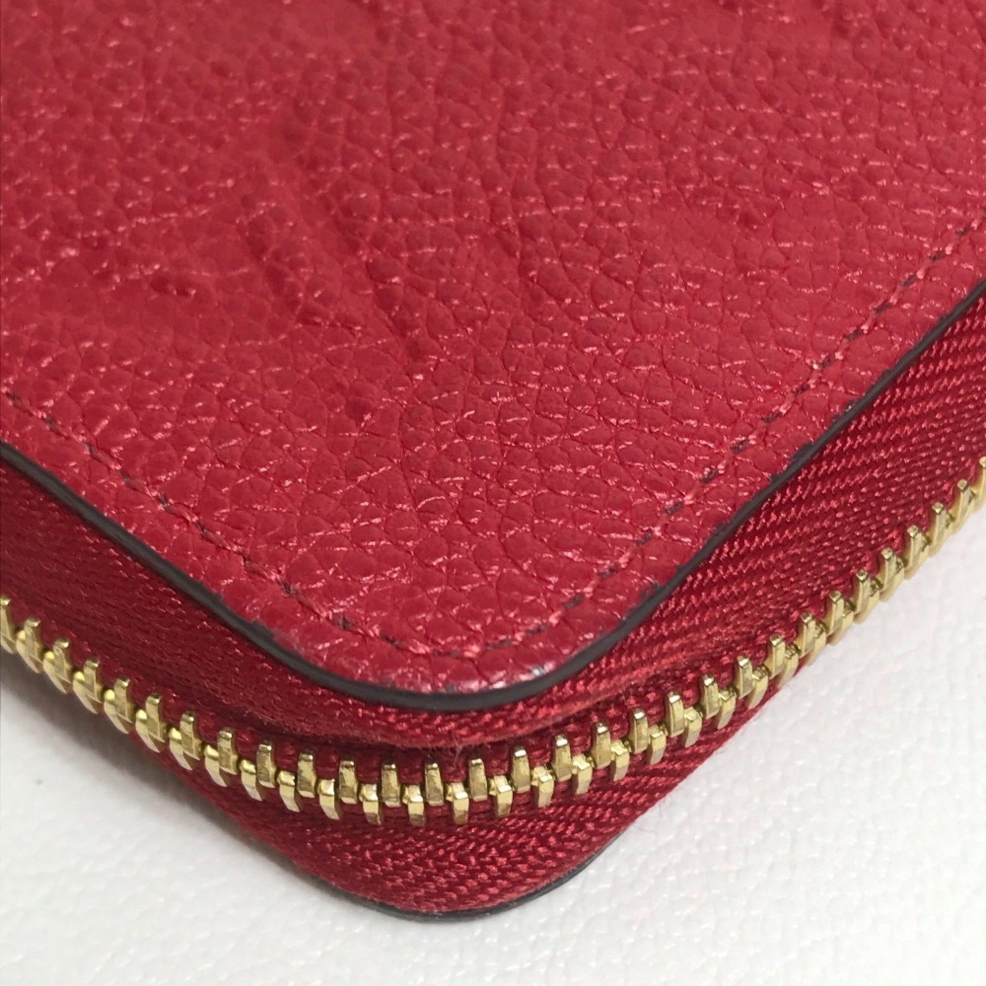 Louis Vuitton LOUIS VUITTON M68571 Monogram Empreinte Zippy Wallet, Leather, Women's, Cherry Berry Red Size ONE SIZE - 4 Thumbnail
