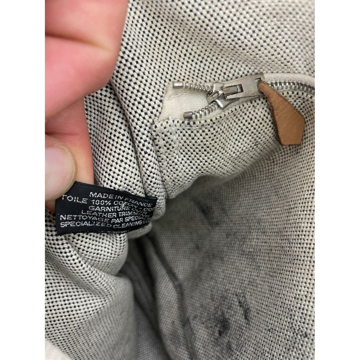 Other Hermès White Cotton Handbag Size ONE SIZE - 4 Thumbnail