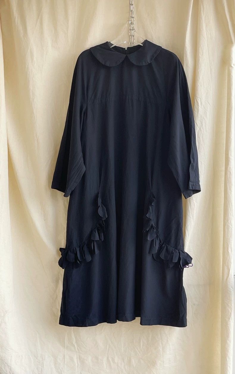 Comme des Garcons CDG Comcom Round Neck Dress Navy - dmc Size US 30 / EU 46 - 2 Thumbnail