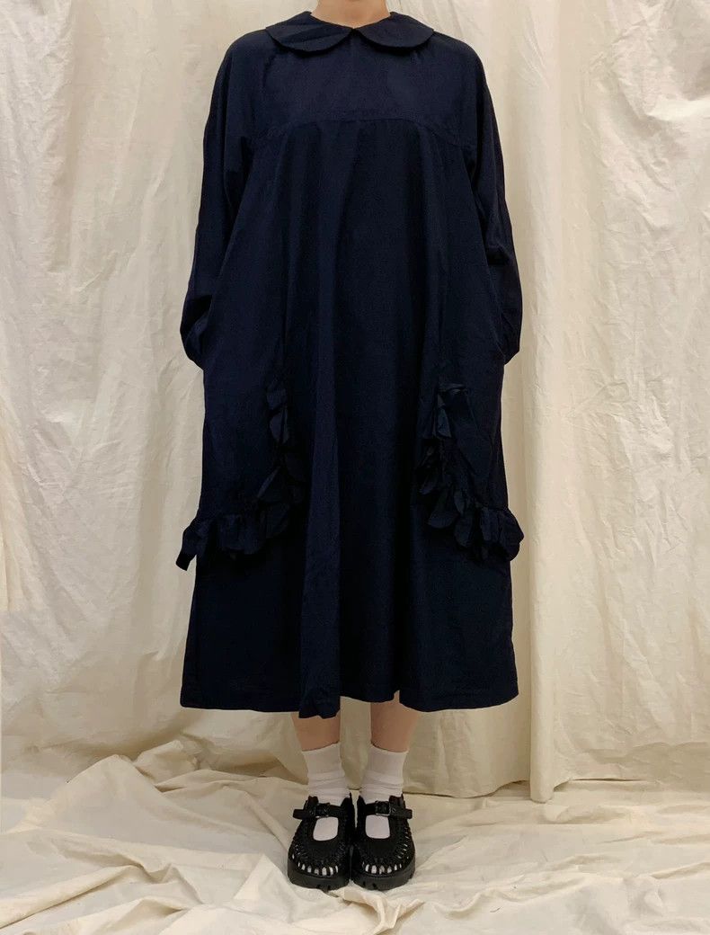 Comme des Garcons CDG Comcom Round Neck Dress Navy - dmc Size US 30 / EU 46 - 7 Thumbnail