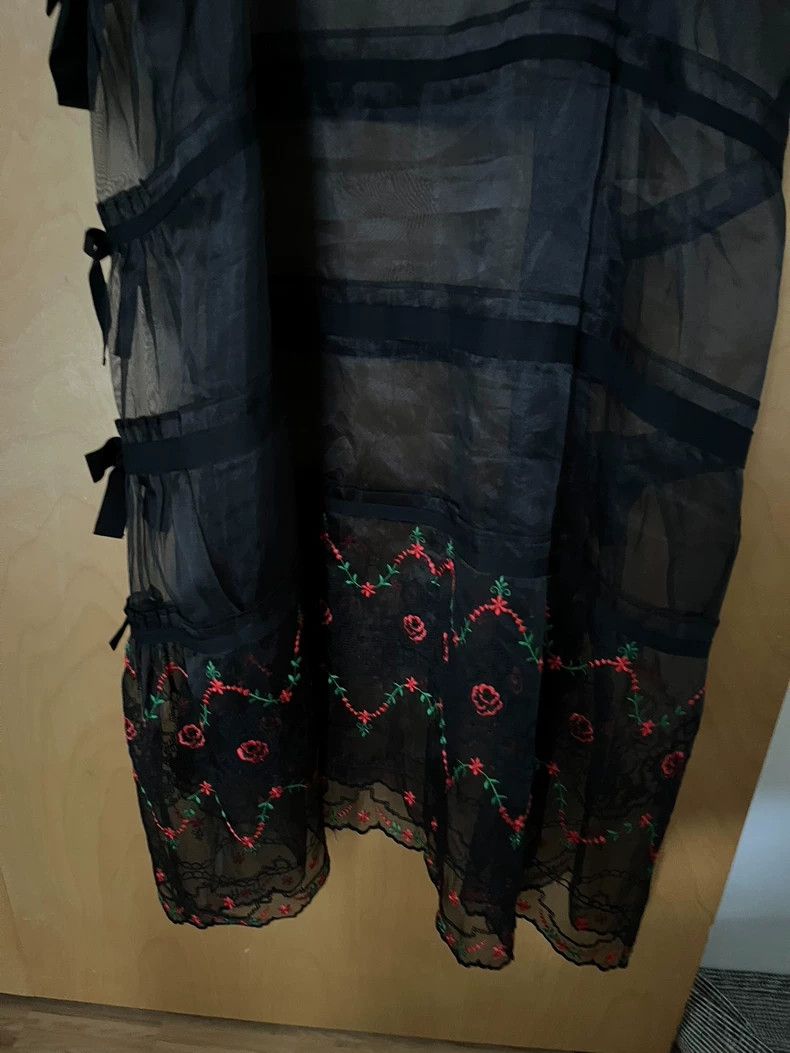 Comme des Garcons CDG Tricot Embroidered Sheer Dress - dmc Size US 30 / EU 46 - 7 Thumbnail