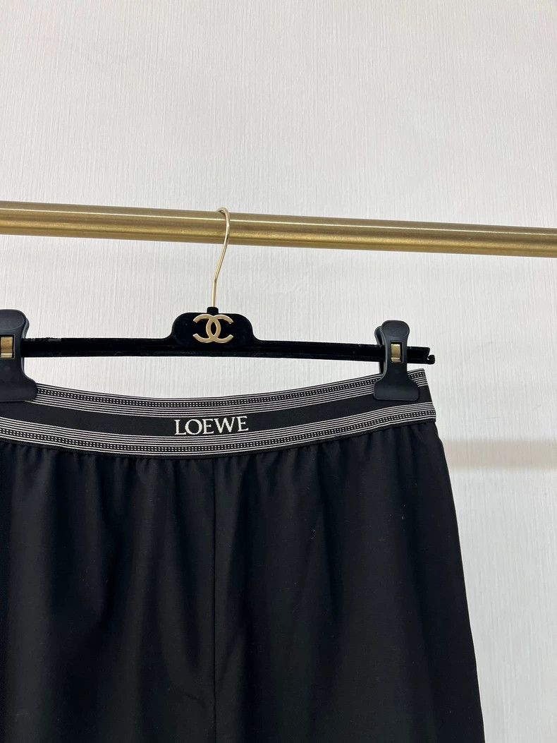 Loewe Loewe 24SS Logo Waist Wide-Leg Skirt Pants - dmc Size US 30 / EU 46 - 3 Thumbnail