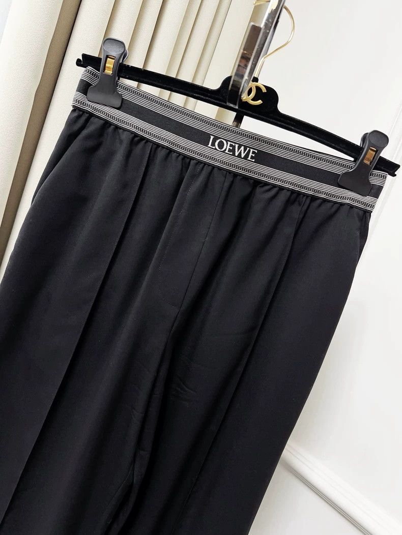 Loewe Loewe Black Elastic Waist Straight Trousers - dmc Size US 30 / EU 46 - 4 Thumbnail