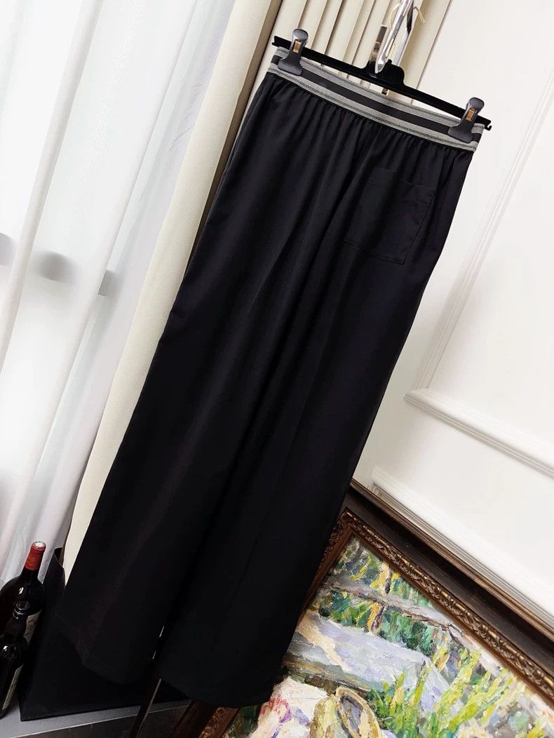 Loewe Loewe Black Elastic Waist Straight Trousers - dmc Size US 30 / EU 46 - 2 Thumbnail