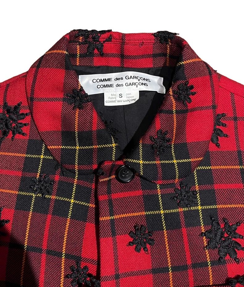 Comme des Garcons CDG comcom Red Plaid Embroidered Jacket - dmc Size US M / EU 48-50 / 2 - 6 Thumbnail