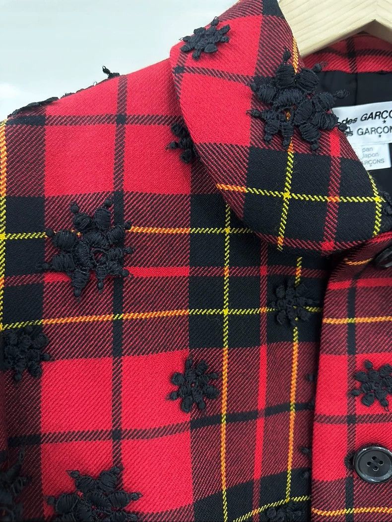 Comme des Garcons CDG comcom Red Plaid Embroidered Jacket - dmc Size US M / EU 48-50 / 2 - 3 Thumbnail