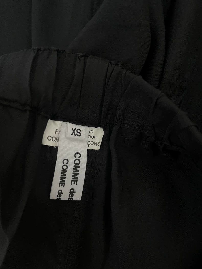CDG Comcom Black Ruffled Wide-Leg Pants - dmc