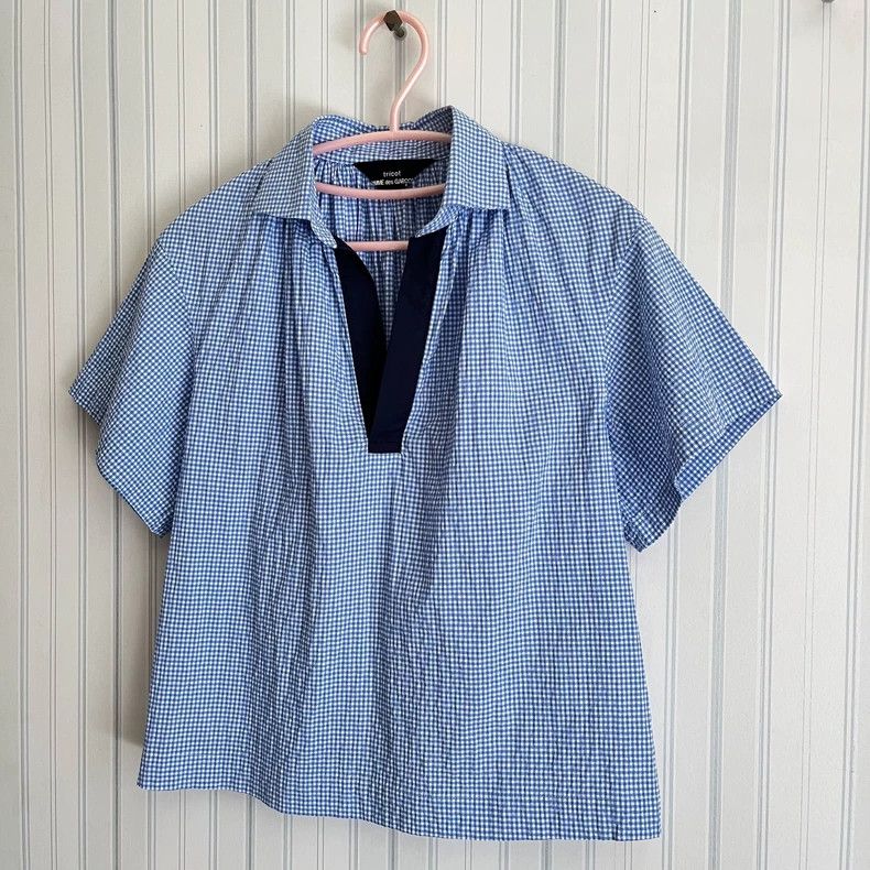 Comme des Garcons Comme des Garçons Blue Smocked Summer Top - dmc Size US M / EU 48-50 / 2 - 2 Thumbnail