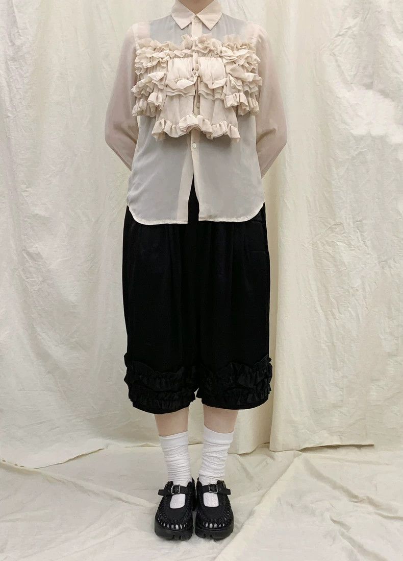 Comme des Garcons CDG comcom Silk Ruffled Hem Balloon Pants - dmc Size US 30 / EU 46 - 8 Thumbnail
