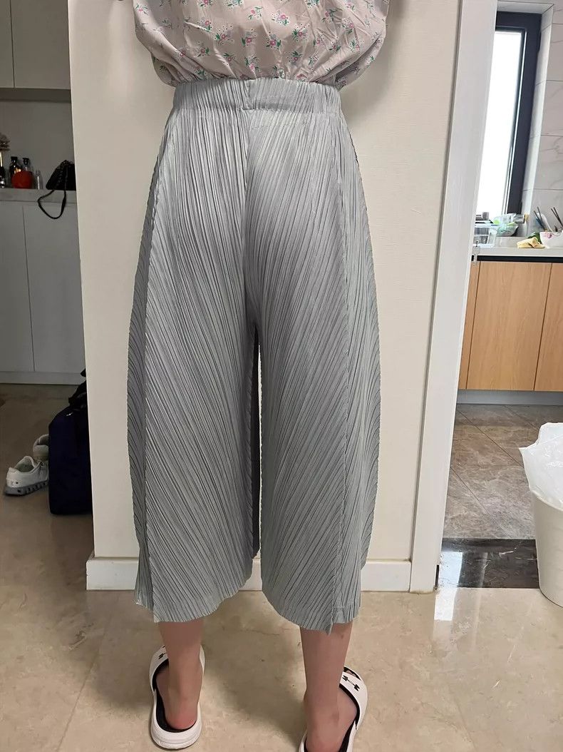 Issey Miyake Issey Miyake Pleated Wide-Leg Pants - dmc Size US 30 / EU 46 - 4 Thumbnail