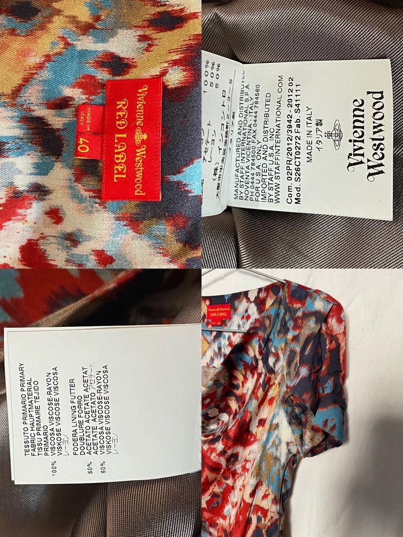 Vivienne Westwood Vivienne Westwood 2010s Runway Printed Dress - dmc Size US 36 / EU 52 - 9 Thumbnail