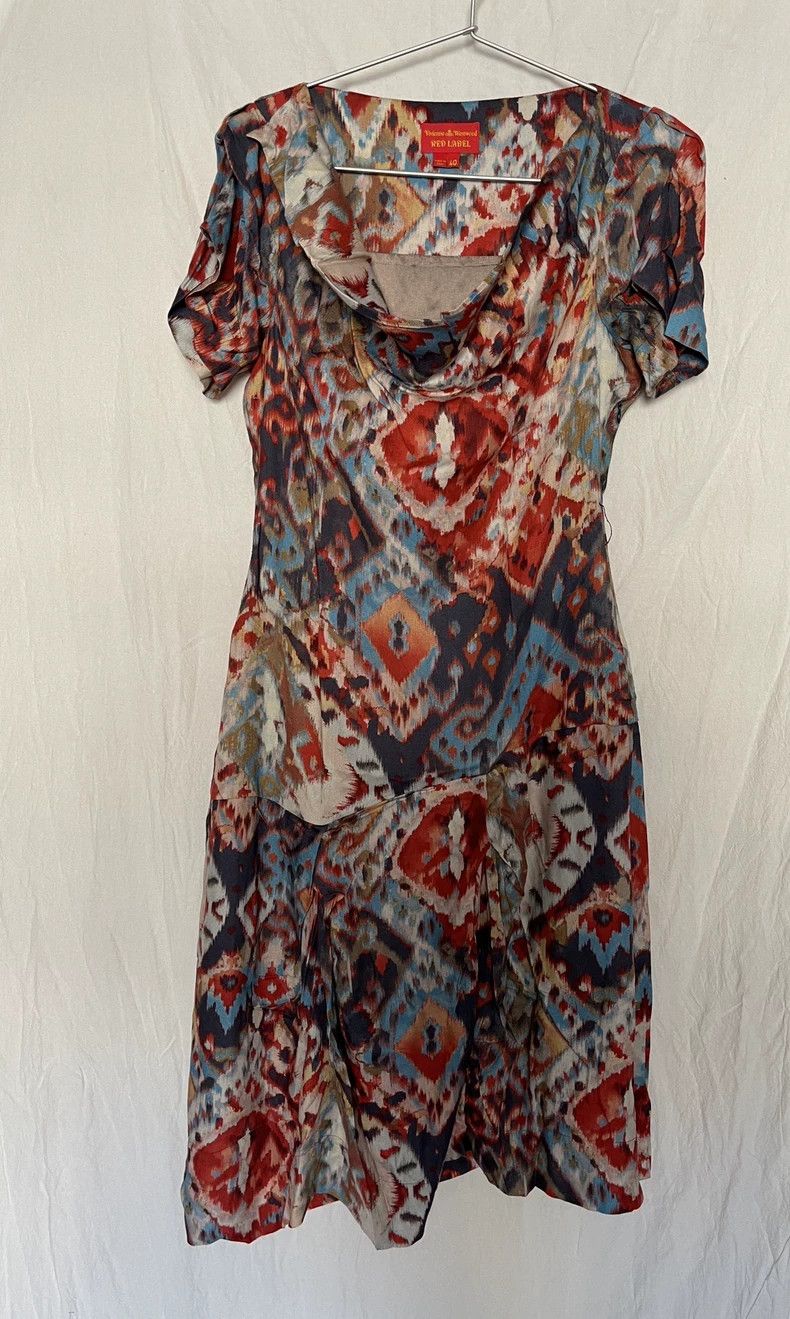 Vivienne Westwood Vivienne Westwood 2010s Runway Printed Dress - dmc Size US 36 / EU 52 - 2 Thumbnail