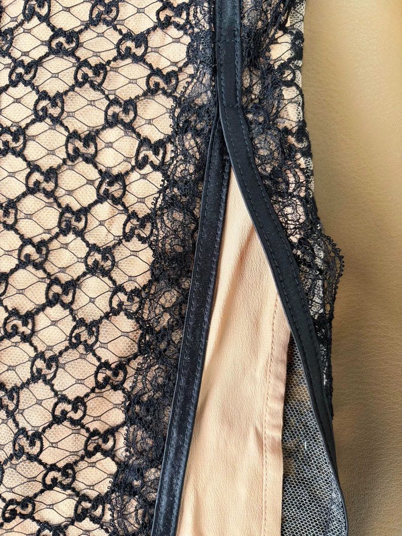 Gucci Gucci Monogram Lace Split Midi Skirt - dmc Size US 30 / EU 46 - 4 Thumbnail