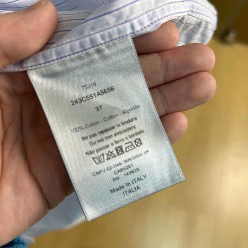 Dior Dior Pocket Stripe Embroidered Shirt - dmc Size US M / EU 48-50 / 2 - 4 Thumbnail