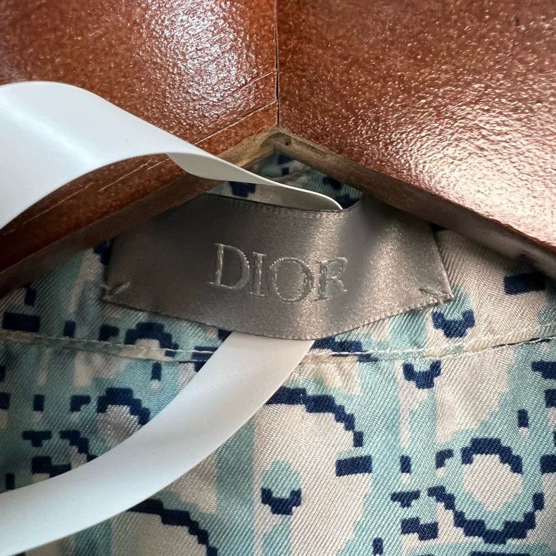 Dior Dior Mint Green Logo Silk Short Sleeve Shirt - dmc Size US M / EU 48-50 / 2 - 3 Thumbnail
