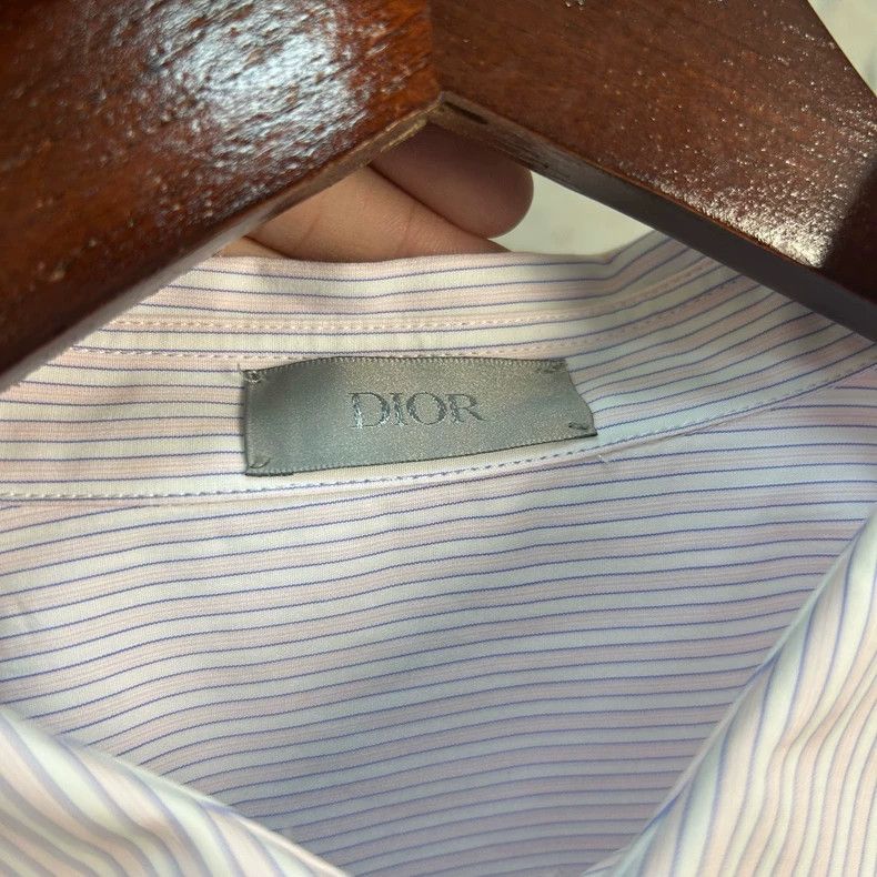 Dior Dior Striped Embroidered Long Sleeve Shirt - dmc Size US M / EU 48-50 / 2 - 3 Thumbnail