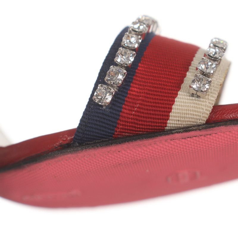 Gucci Gucci Red Leather High Heel Sandals 0079 Size US 8 / IT 38 - 10 Thumbnail