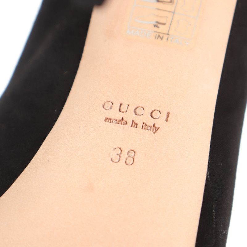 Gucci Gucci Black Suede High Heels with Buckle 0079 Size US 8 / IT 38 - 7 Thumbnail