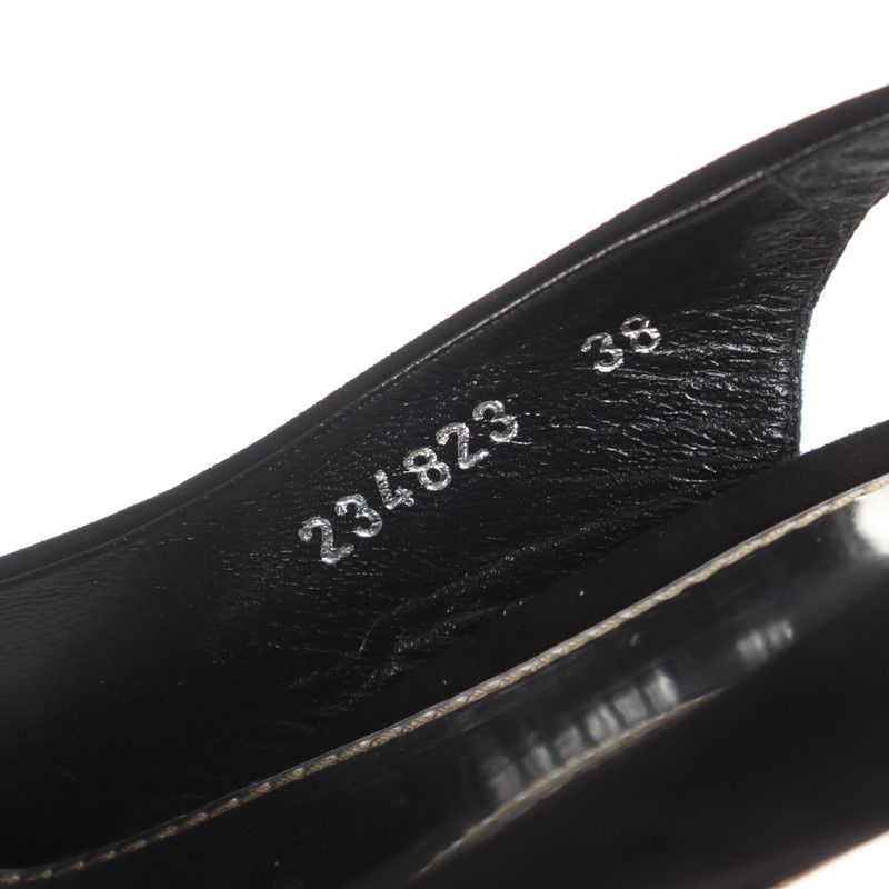Gucci Gucci Black Suede High Heels with Buckle 0079 Size US 8 / IT 38 - 10 Thumbnail
