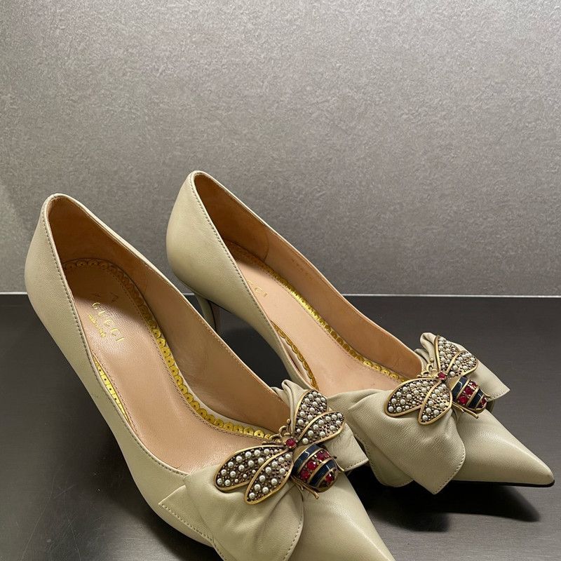 Gucci Gucci Bee Embellished Pointed High Heels 0079 Size US 8 / IT 38 - 7 Thumbnail