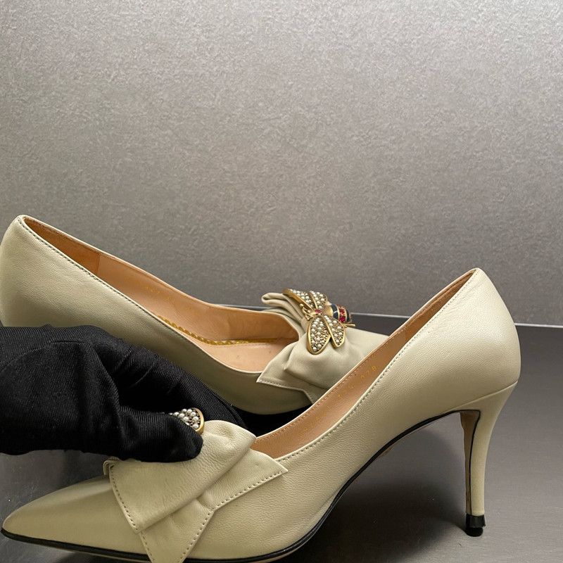 Gucci Gucci Bee Embellished Pointed High Heels 0079 Size US 8 / IT 38 - 11 Thumbnail