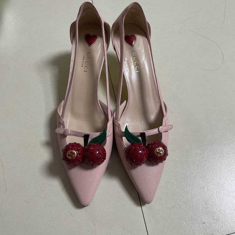 Gucci Gucci Cherry Decorated High Heels 0079 Size US 8 / IT 38 - 2 Thumbnail