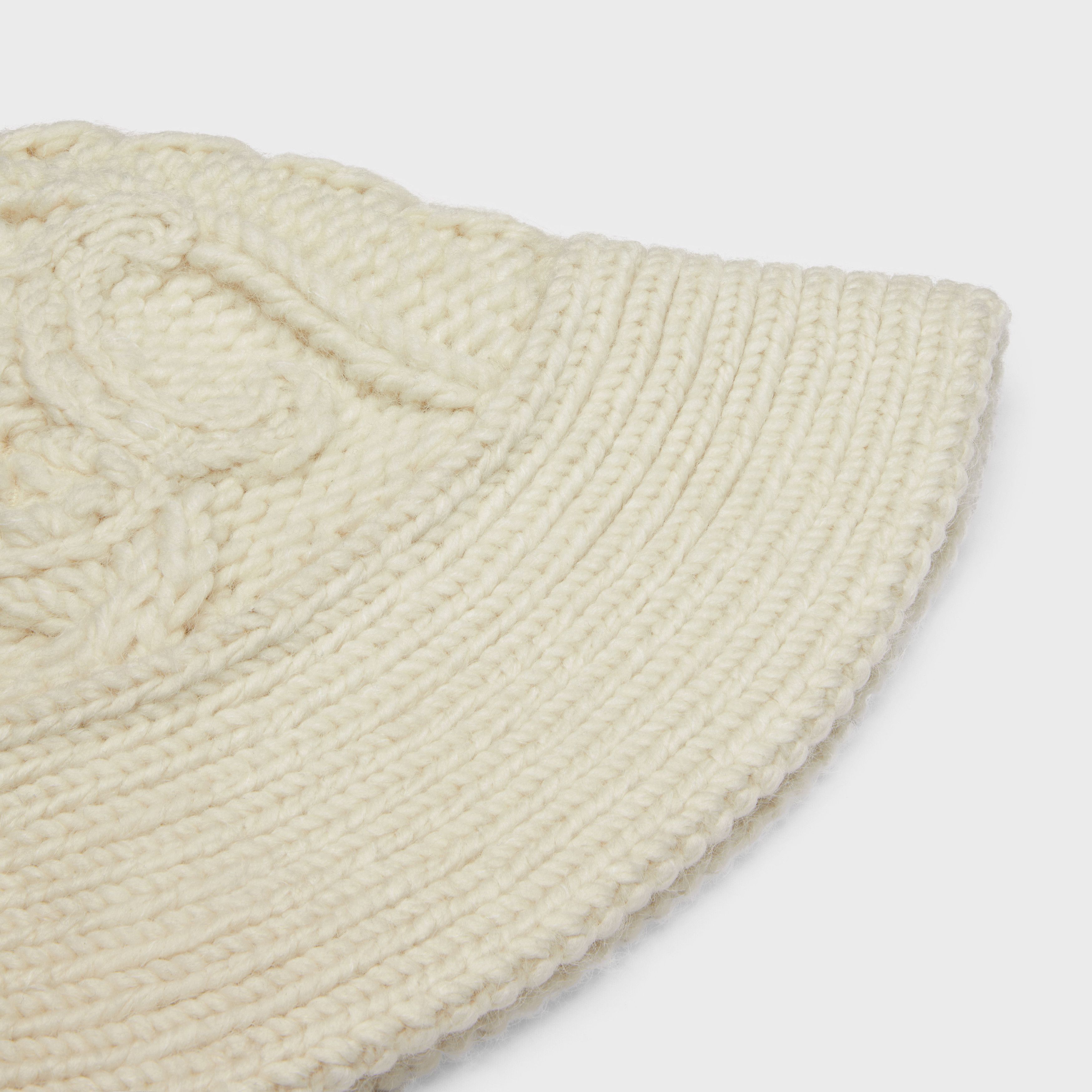 Celine triomphe cloche beanie in aran alpaca wool Size ONE SIZE - 3 Thumbnail
