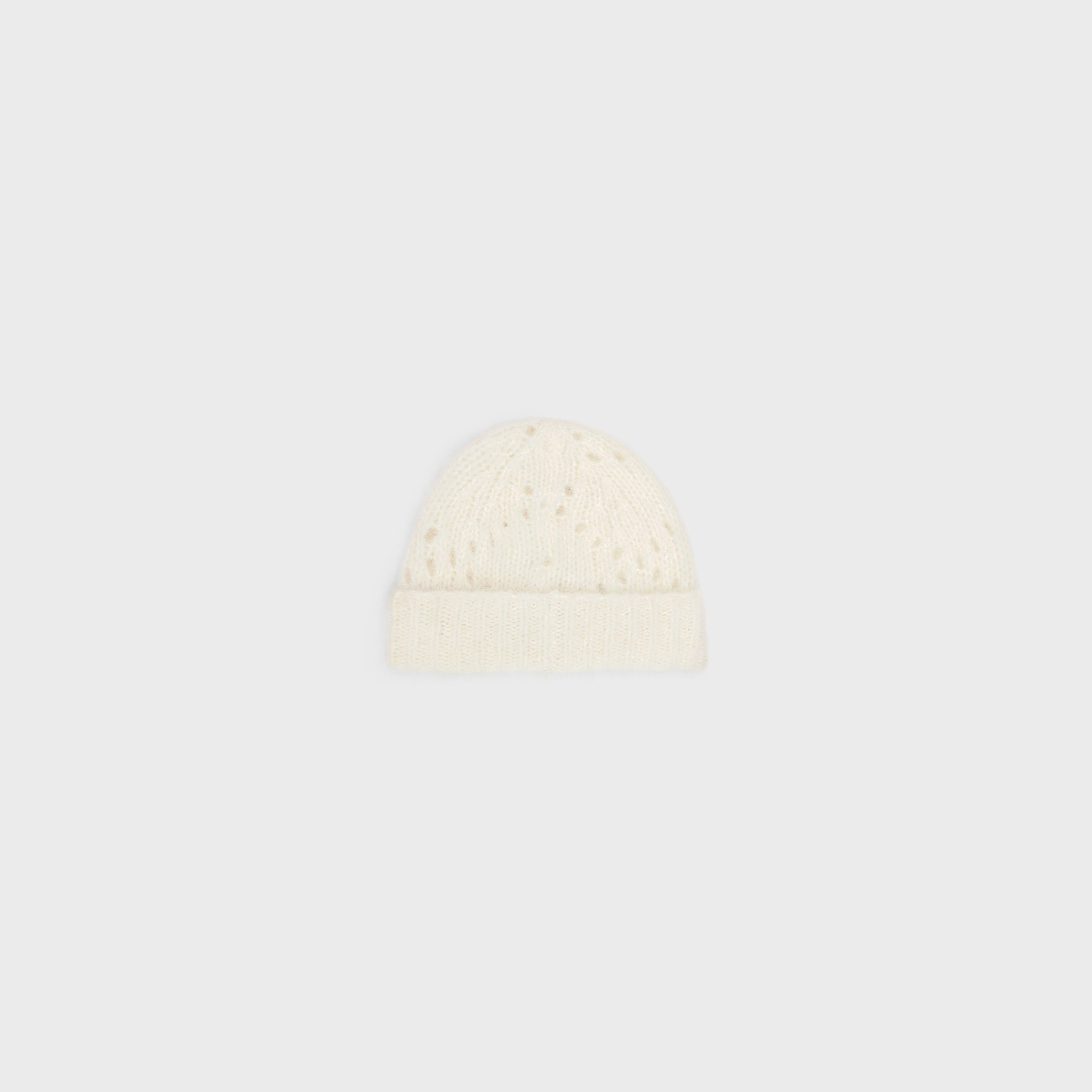 Celine beanie in fair isle alpaca wool pointelle Size ONE SIZE - 2 Thumbnail