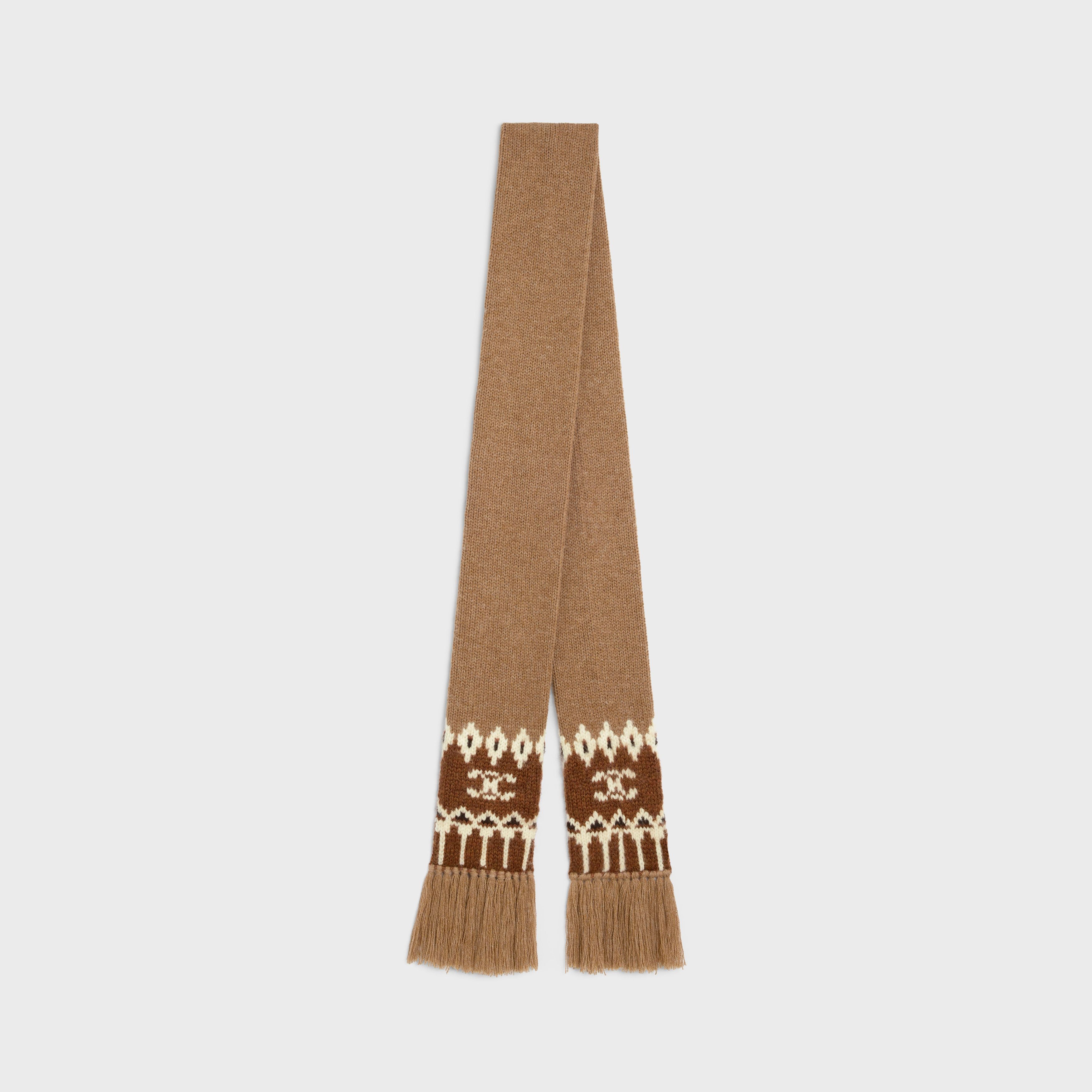 Celine scarf in triomphe fair isle wool Size ONE SIZE - 3 Thumbnail