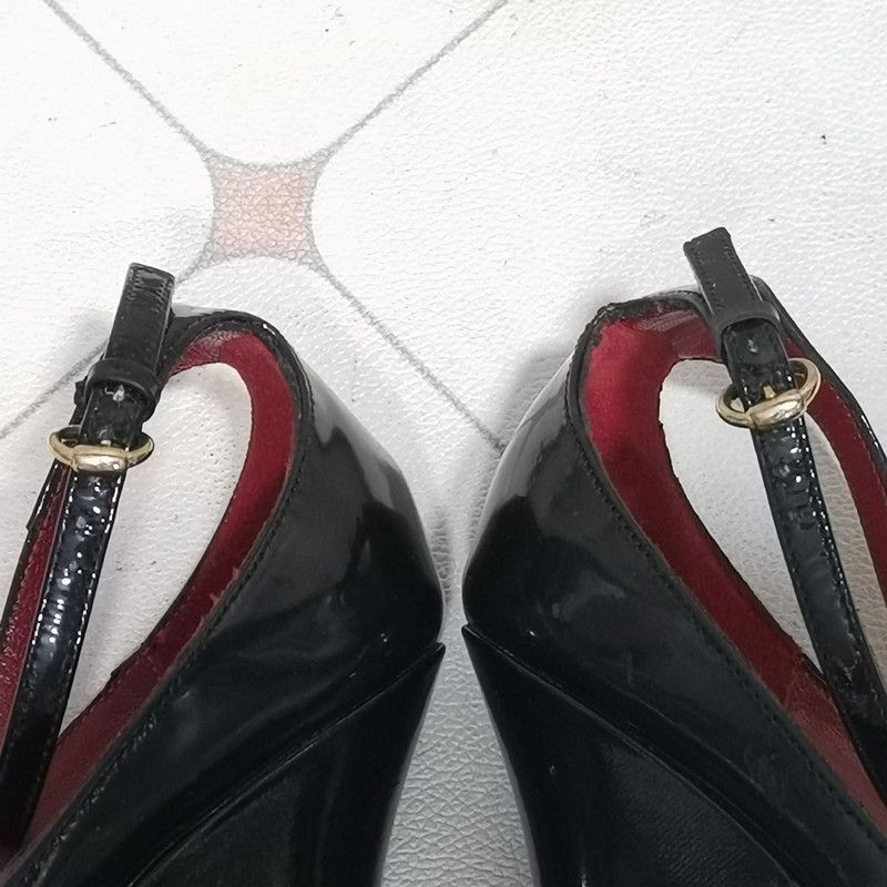 Gucci Gucci Black Wedge Heels with Signature Detail 0079 Size US 8 / IT 38 - 13 Thumbnail