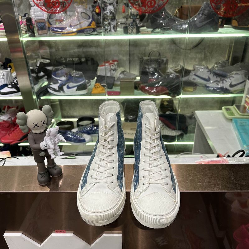 Louis Vuitton Louis Vuitton Tattoo High-Top Denim Sneakers 0079 Size US 10 / EU 43 - 2 Thumbnail