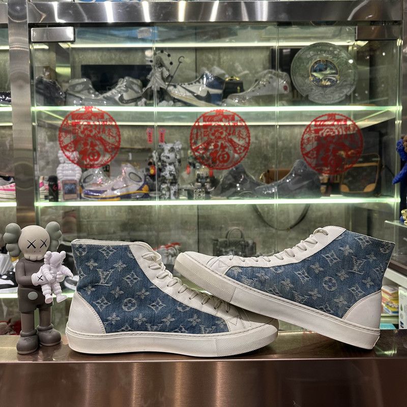 Louis Vuitton Louis Vuitton Tattoo High-Top Denim Sneakers 0079 Size US 10 / EU 43 - 8 Thumbnail