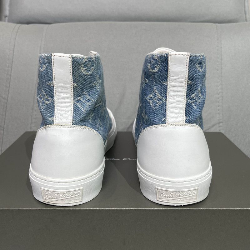 Louis Vuitton Louis Vuitton Tattoo High-Top Denim Fashion Sneakers 0079 Size US 8 / EU 41 - 3 Thumbnail