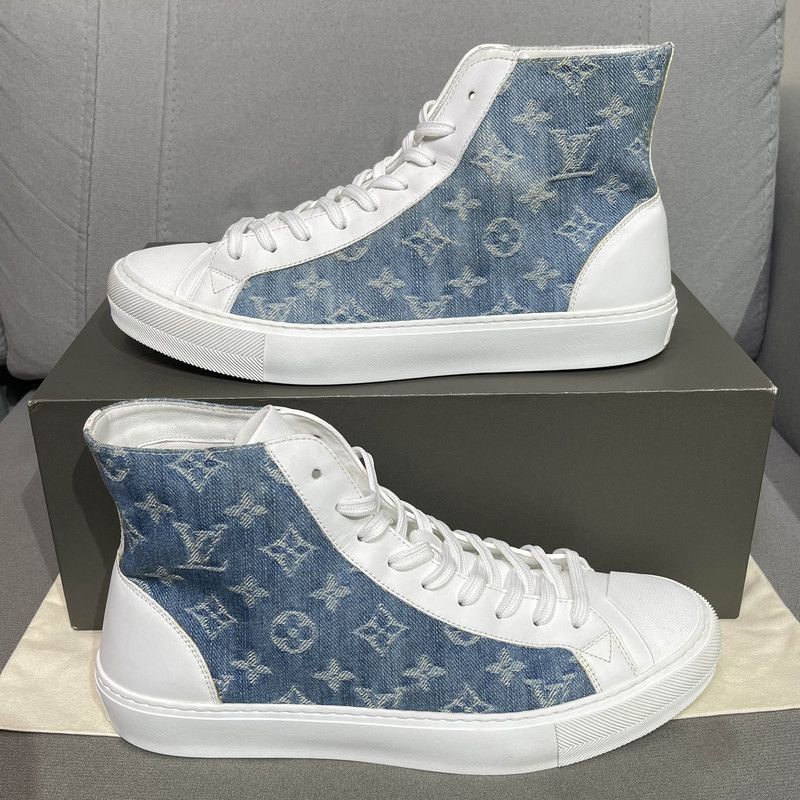 Louis Vuitton Louis Vuitton Tattoo High-Top Denim Fashion Sneakers 0079 Size US 8 / EU 41 - 6 Thumbnail