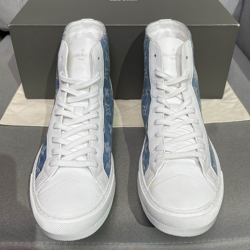 Louis Vuitton Louis Vuitton Tattoo High-Top Denim Fashion Sneakers 0079 Size US 8 / EU 41 - 2 Thumbnail