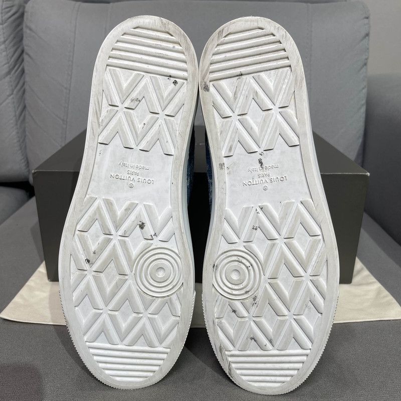 Louis Vuitton Louis Vuitton Tattoo High-Top Denim Fashion Sneakers 0079 Size US 8 / EU 41 - 4 Thumbnail