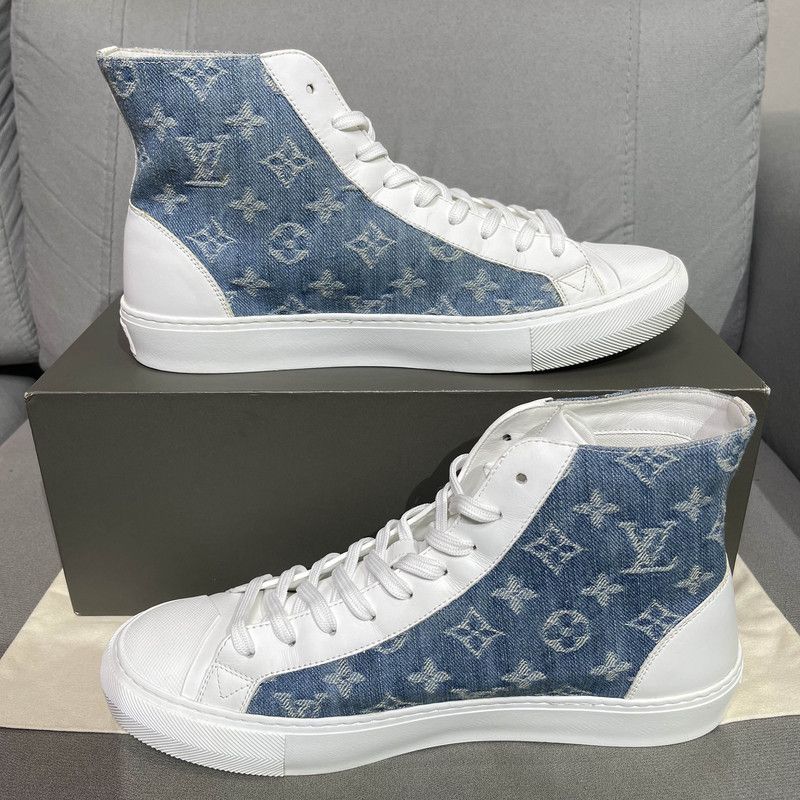 Louis Vuitton Louis Vuitton Tattoo High-Top Denim Fashion Sneakers 0079 Size US 8 / EU 41 - 7 Thumbnail