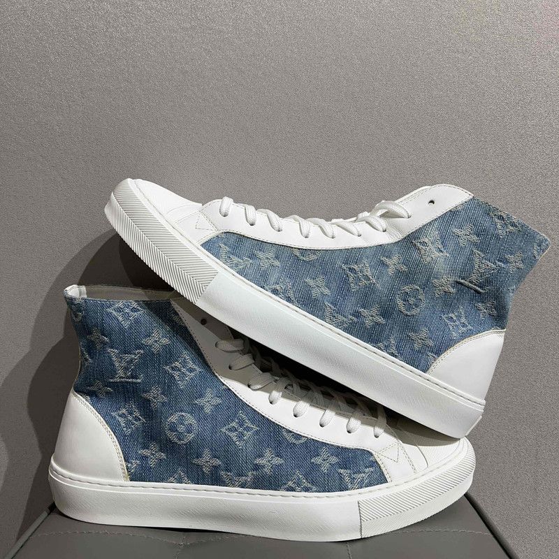 Louis Vuitton Louis Vuitton Tattoo High-Top Denim Sneakers 0079 Size US 8 / EU 41 - 6 Thumbnail